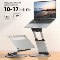 Adjustable 360 Degree Rotating Laptop Stand for 10-17 Inch Devices - Grey thumbnail
