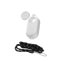 Silicone Camera Body Case with Lens Cap and Neck Strap for Insta360 Go 3 - White thumbnail