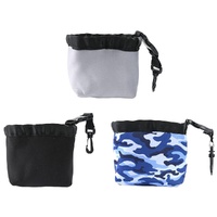Black Portable Golf Ball Cleaning Bag - Waterproof & Removable thumbnail