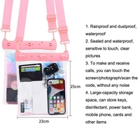 Waterproof Shoulder Messenger Bag For Sundries Phone Compatible - Pink thumbnail