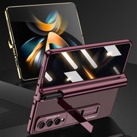 Foldable Magnetic Privacy Case with Pen Holder - Fits 4th Generation Ipad - Wine Red thumbnail