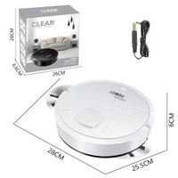 Smart Usb Charging Robot Vacuum Cleaner - Automatic Cleaning - Black thumbnail