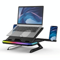 Adjustable Laptop Stand with 9 Levels of Lighting - Pink thumbnail