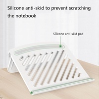 Foldable Laptop Cooling Stand - Height Adjustable - Black thumbnail