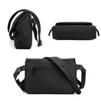 Large Capacity Waterproof Messenger Bag For Men - Black thumbnail