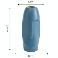 Thickened Pe Vase for Dried Flower Arrangements - Durable Drop-proof and Crack-proof - Sea Blue thumbnail