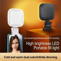 Portable Mini Clip-on Led Fill Light for Video Conferencing and Live Streaming - Pink thumbnail