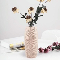 2-piece Plastic Vase Set for Creative Flower Arrangements Wet and Dry Decor - Blue thumbnail
