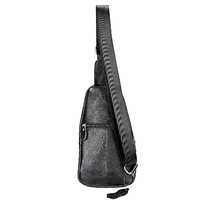 Stylish Genuine Leather Crossbody Chest Bag For Men And Women Functional And Versatile Design - Black thumbnail
