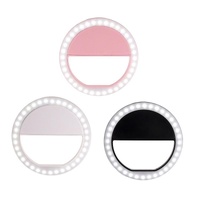 Ring-shaped Selfie Light for Live Photography - Led Flashlight - Black thumbnail