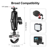 Motorcycle Handlebar Fixed Mount u Bolt Base Holder for Gopro and Other Action Cameras thumbnail