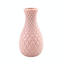Hydroponic Plastic Vase for Dry and Wet Flower Arrangements - Desktop Furnishings - Pink thumbnail