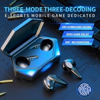 True Stereo Touch Gaming Bluetooth Earphones - G20 Tws 5.2 - Yellow thumbnail