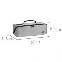 Waterproof Hair Dryer Storage Bag Large Capacity - Black thumbnail