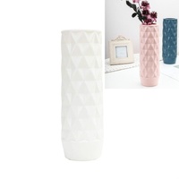Creative Plastic Vase for Home Decoration - Flower Arrangement Container - Pink thumbnail