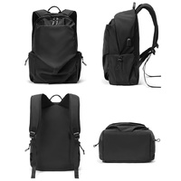 Multifunctional Oxford Laptop Backpack in Black thumbnail