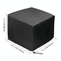 Waterproof Outdoor Furniture Cover - 210d Oxford Cloth - Dust-proof - Anti-uv - Fits Table and Chairs - 308x138x98cm - Black thumbnail