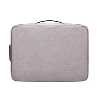 Waterproof Multi-layer Laptop Bag with Password Lock - Black thumbnail