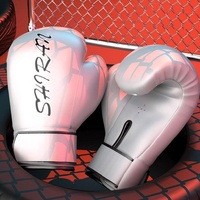 Professional Boxing Sanda Gloves For Training And Fighting - White 10Oz thumbnail