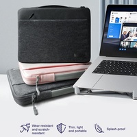 14 Inch Waterproof Laptop Handbag In Bg-01 Design - Black - 16 Inch thumbnail