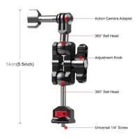Versatile Aluminum Magic Arm Mount - Black thumbnail