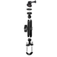 Motorcycle Handlebar Mount for Gopro with Tripod Adapter - 9cm Rod and Screw thumbnail
