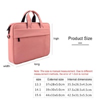 15.6 Inch Laptop One-shoulder Handbag with Waterproof Anti-theft Design and Suitcase Belt - Black thumbnail