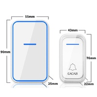 Wireless Digital Doorbell For Elderly - Home Smart - Black thumbnail