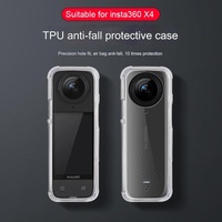 Clear Soft Tpu Protective Case for Insta360 X4 - 1.5mm Thickness - Clear Black - With Neck Strap thumbnail
