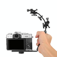 Aluminum L-Shaped Flash Bracket Camera Holder - Black thumbnail