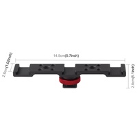 Triple Cold Shoe Bracket Mount - Black thumbnail