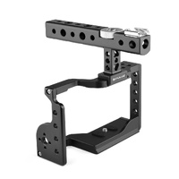 Sony A6600 Video Camera Cage Stabilizer With Handle - Black thumbnail