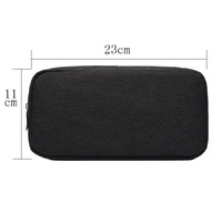 Versatile Headphone Charger & Data Cable Storage Bag - 23 x 11.5 x 5.5cm - Black thumbnail