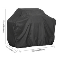 Waterproof Bbq Grill Cover - 210d Oxford Cloth - Dust-proof - Anti-uv - 100x60x150cm - Outdoor thumbnail