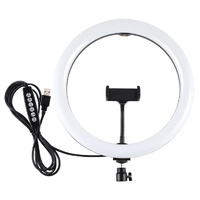 30cm Curved Surface Led Ring Light with Tripod and Phone Clamp - 10 Modes 8 Colours Usb Powered thumbnail