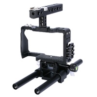 Sony A6000 / A6300 / A6400 / A6500 Camera Cage Stabilizer With Handle - Black thumbnail