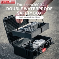 Waterproof Dual-layer Storage Box for Insta360 X4 Startrc - Black thumbnail