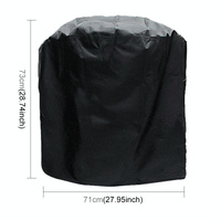 Waterproof Bbq Grill Cover - 210d Oxford Cloth Anti-uv Dust-proof 71x73cm Black thumbnail
