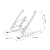 Foldable Laptop Stand for Desktop Cooling and Lifting - Black thumbnail