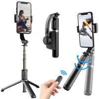 Bluetooth Gimbal Stabilizer with Remote and Tripod - Black thumbnail