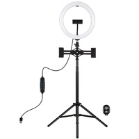 10.2 Dual Phone Tripod with Usb Ring Light & Remote thumbnail