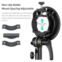 Universal S-Type Flash Bracket For Bowens Mount - Black thumbnail