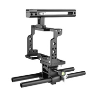 Video Camera Cage Stabilizer With Handle And Rail Rod For Nikon Z6 / Z7 thumbnail
