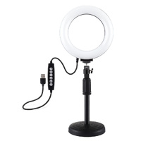 Usb 10 Modes 8 Colour Led Ring Light with Tripod Mount - 6.2 Inch Diameter thumbnail