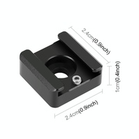 Aluminum Cold Shoe Mount For Microphone Or Flash Light - Black thumbnail