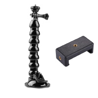 Flexible Suction Cup Mount with Phone Clamp - 1 / 4 Jaws thumbnail