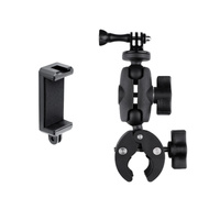 Adjustable Action Camera Clamp with 360 Rotation and Phone Holder thumbnail