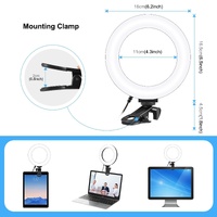 6.2 Dual-colour Ring Light with Usb 3 Modes Monitor Clip - Black thumbnail