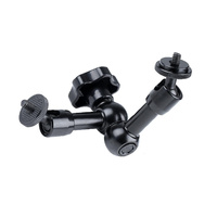 7 Articulating Magic Arm With Adjustable Friction & Large Claws Clips - Black thumbnail