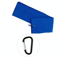 Club Cleaning Brush & Hook Towel Golf Set - Compact & Convenient - Blue thumbnail